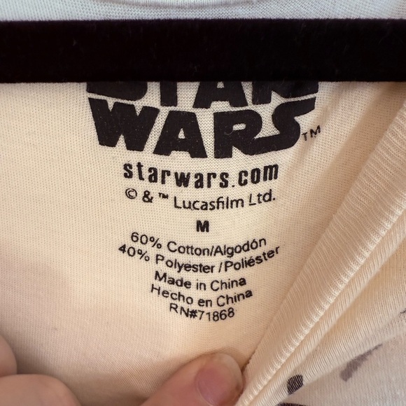 Star Wars Cream Tee with Yoda Graphic - Picture 2 of 3